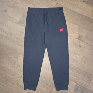 Hugo Boss Mens Elastic Waist Pockets Stretch Dark Blue Jogger Pants Size XL